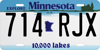 MN license plate 714RJX