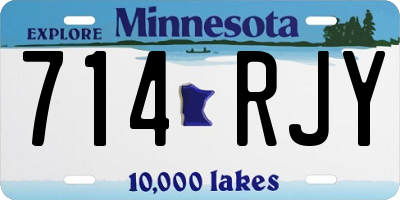 MN license plate 714RJY