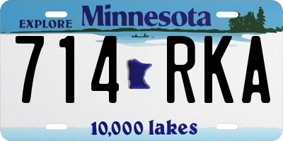 MN license plate 714RKA