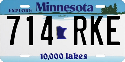 MN license plate 714RKE