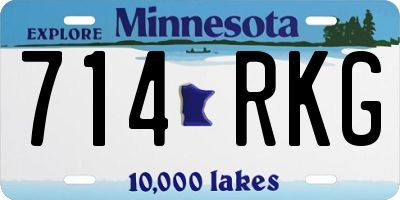 MN license plate 714RKG