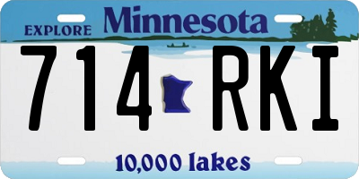MN license plate 714RKI