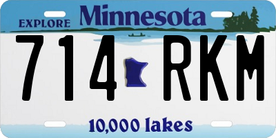 MN license plate 714RKM