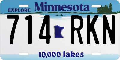 MN license plate 714RKN