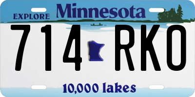 MN license plate 714RKO