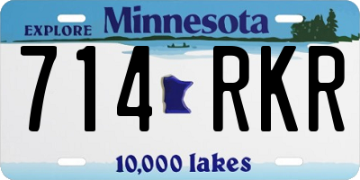 MN license plate 714RKR
