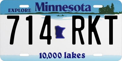 MN license plate 714RKT