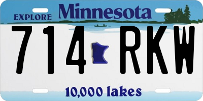MN license plate 714RKW