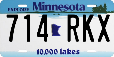 MN license plate 714RKX