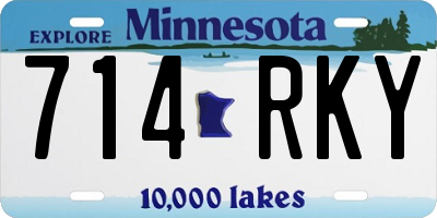 MN license plate 714RKY