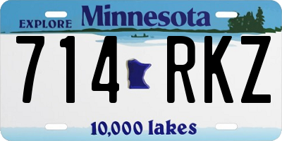 MN license plate 714RKZ