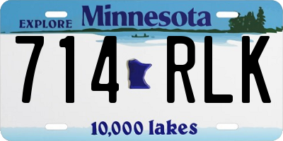 MN license plate 714RLK