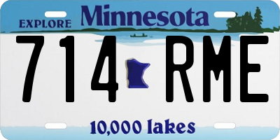 MN license plate 714RME