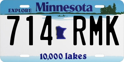MN license plate 714RMK