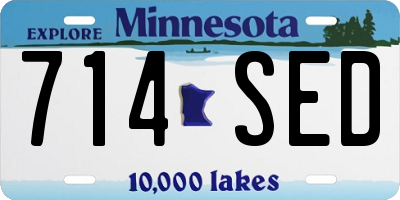 MN license plate 714SED