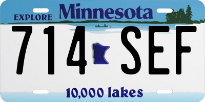 MN license plate 714SEF