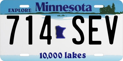 MN license plate 714SEV
