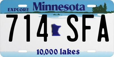 MN license plate 714SFA