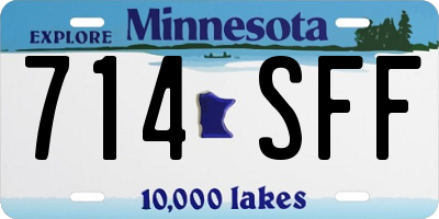 MN license plate 714SFF