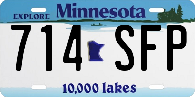 MN license plate 714SFP