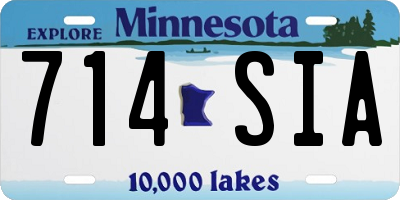 MN license plate 714SIA