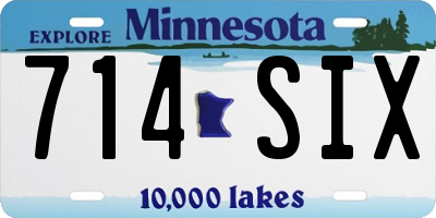 MN license plate 714SIX