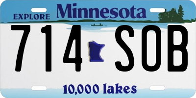 MN license plate 714SOB