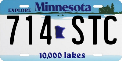 MN license plate 714STC