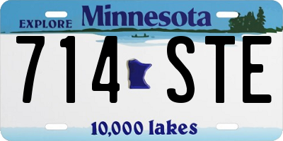 MN license plate 714STE