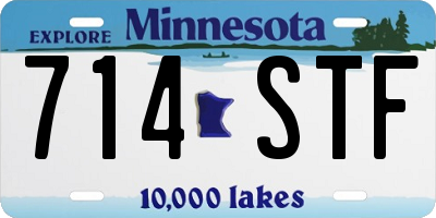 MN license plate 714STF
