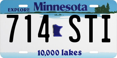 MN license plate 714STI