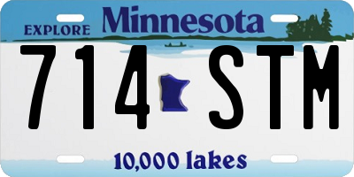 MN license plate 714STM