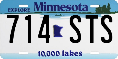 MN license plate 714STS