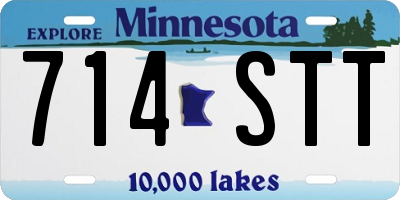 MN license plate 714STT
