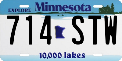 MN license plate 714STW