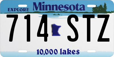MN license plate 714STZ