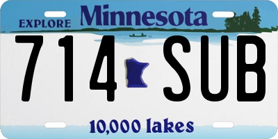MN license plate 714SUB