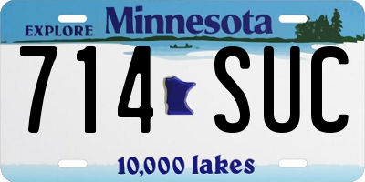 MN license plate 714SUC