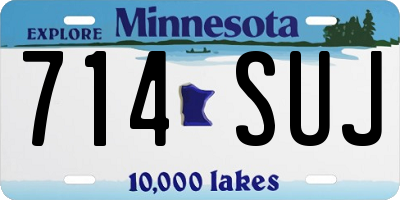 MN license plate 714SUJ