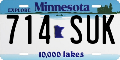 MN license plate 714SUK