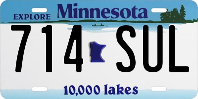 MN license plate 714SUL