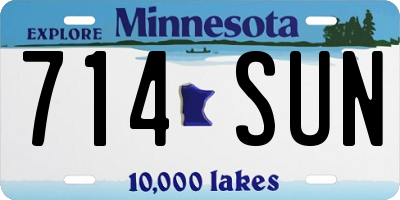 MN license plate 714SUN