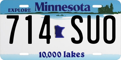 MN license plate 714SUO