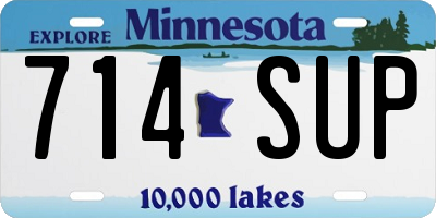 MN license plate 714SUP
