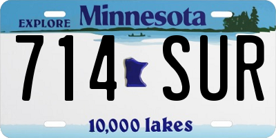 MN license plate 714SUR