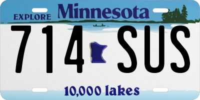 MN license plate 714SUS