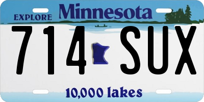 MN license plate 714SUX