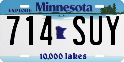MN license plate 714SUY