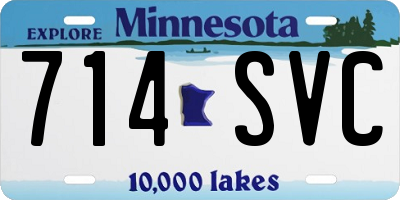 MN license plate 714SVC