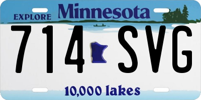 MN license plate 714SVG